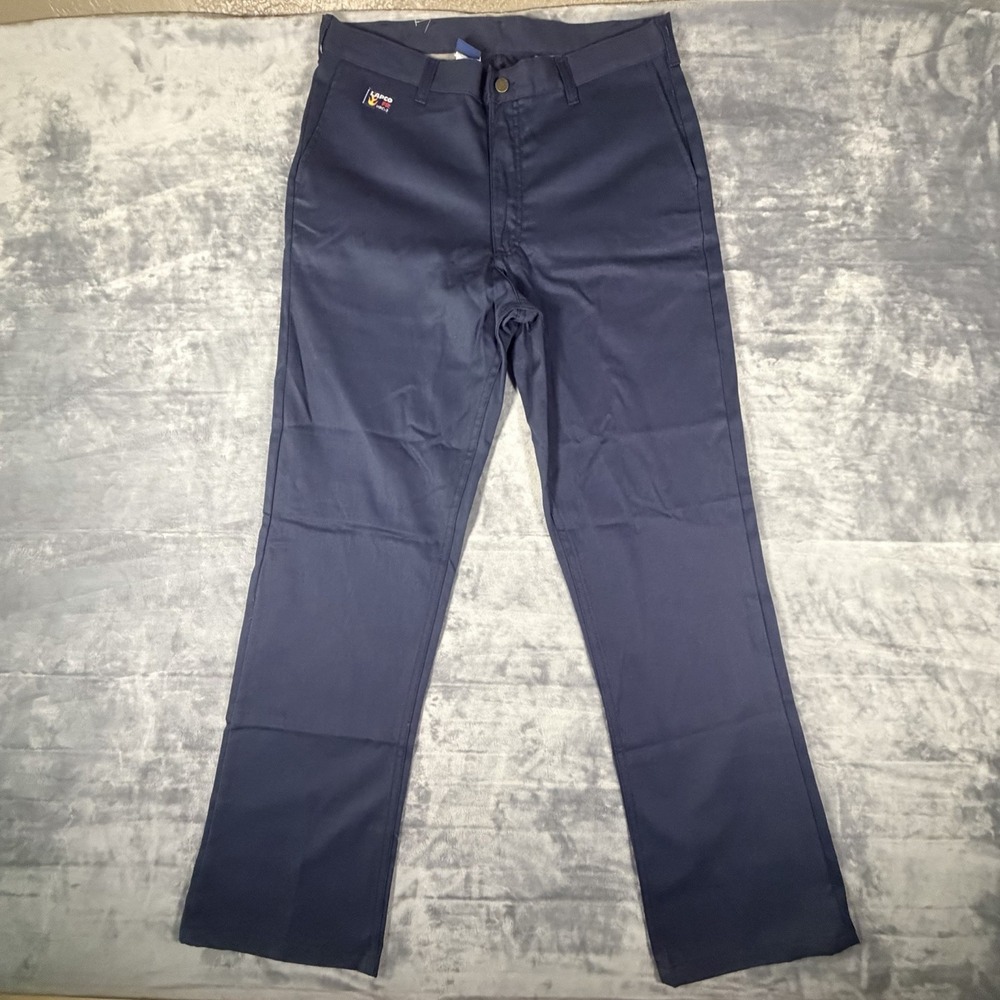 Lapco FR Pants Men 36x32 Blue HRC CAT 2 Welding Construction Flame Resistant 7oz
